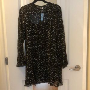 Theory Black dress with white spot detail